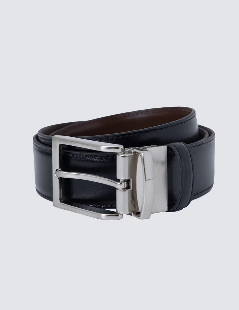 Hawes & Curtis Black and Brown Reversible Belt