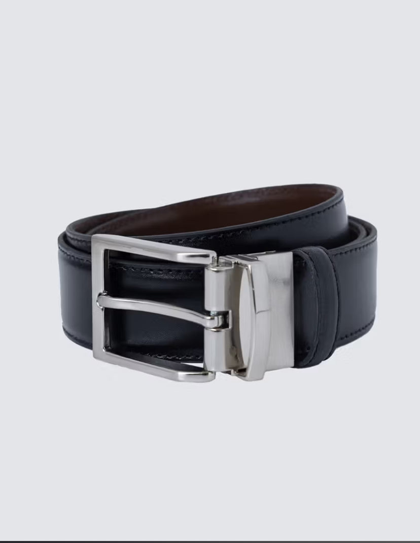 Hawes & Curtis Black and Brown Reversible Belt