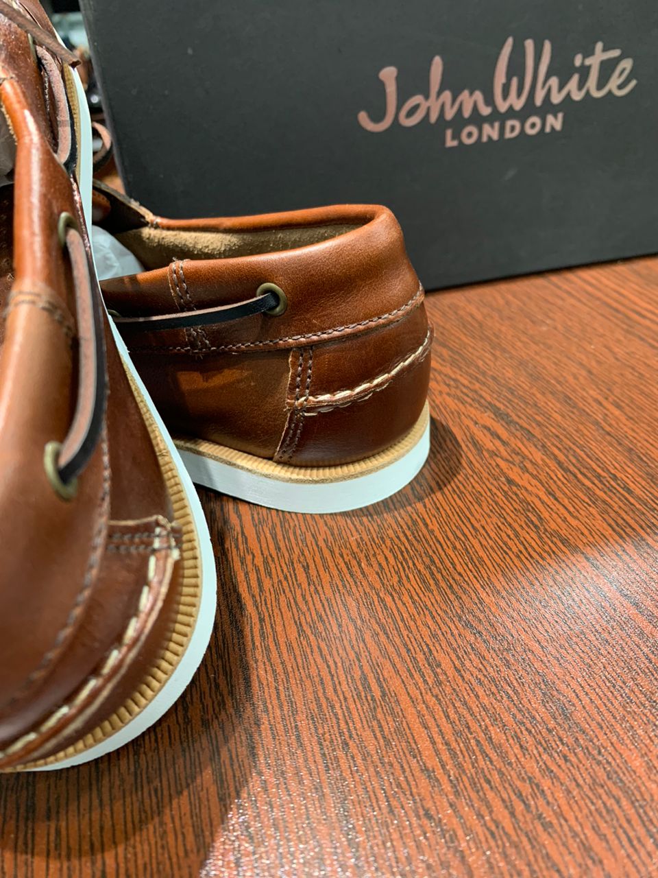 John White brown boat shoe