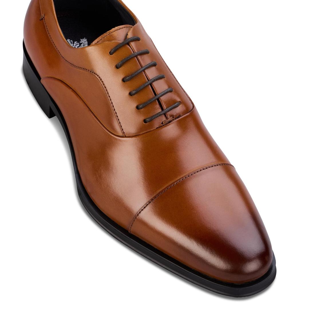 John White Guildhall Tan Capped Oxford Shoe