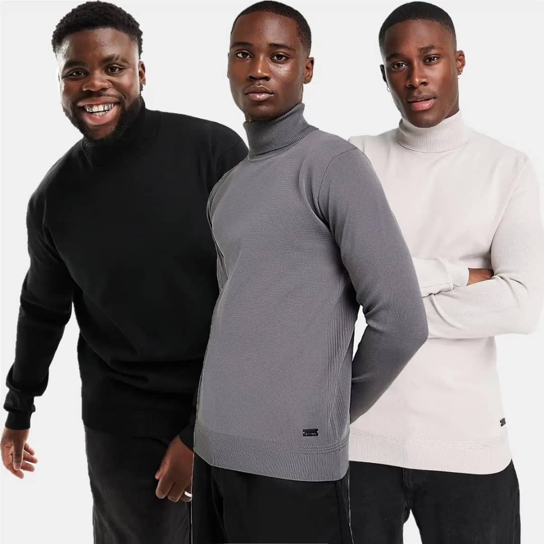 River Island Grey Turtlenecks Shirt