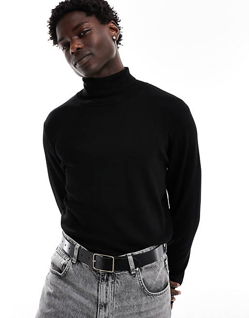 River Island Black Turtlenecks Shirt