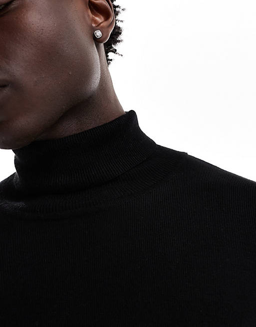 River Island Black Turtlenecks Shirt