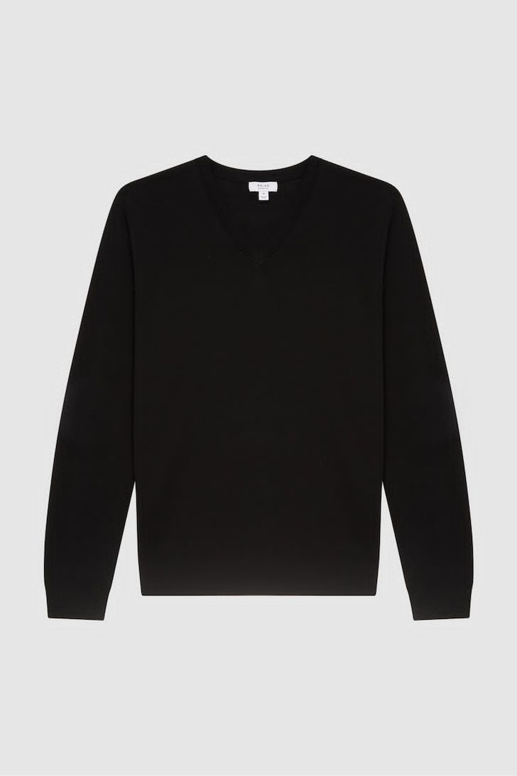 Next V Black Jumper Shirt