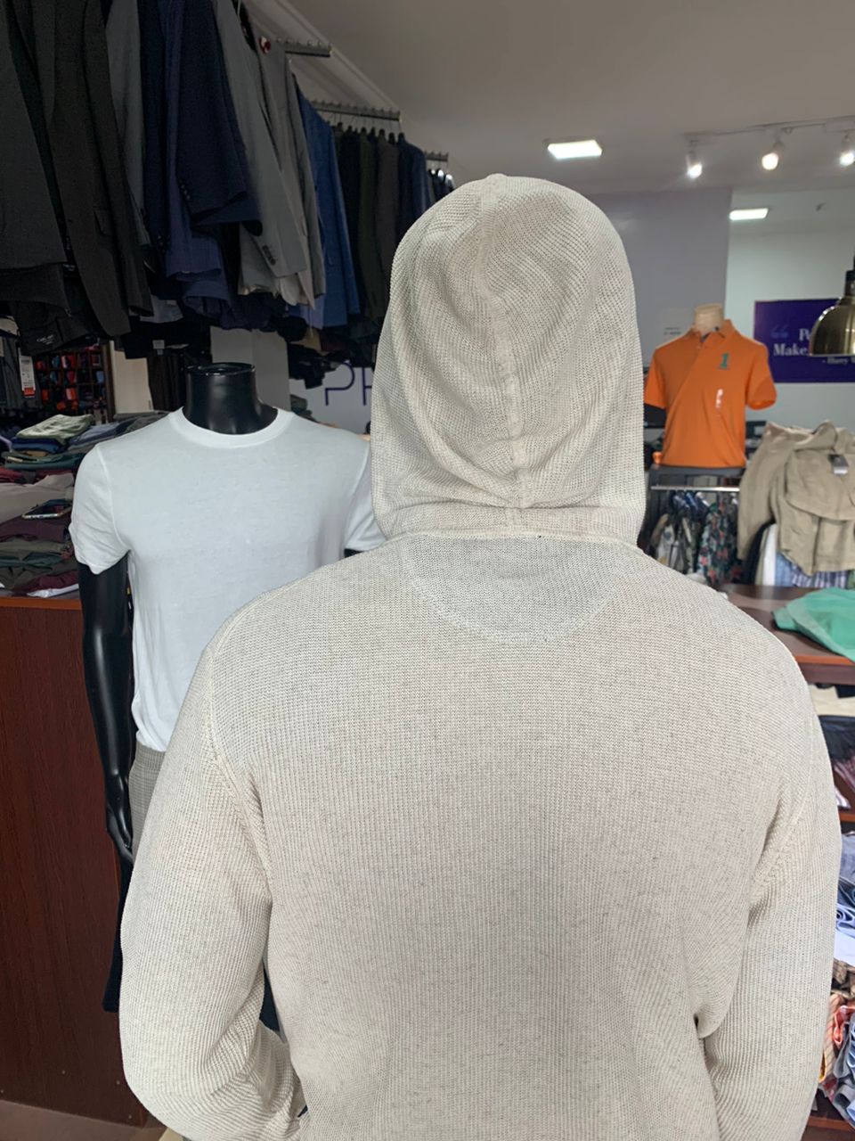 Carl Gross Beige Knitted Hoodie