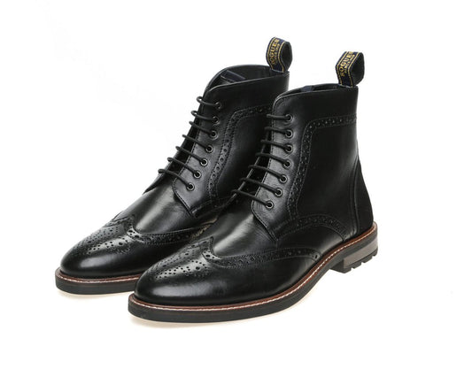 John White Hector Black Laceup Shoe