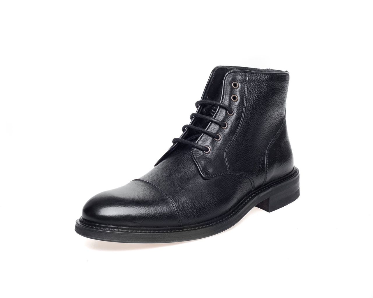 John White Hall Black laceup Shoe