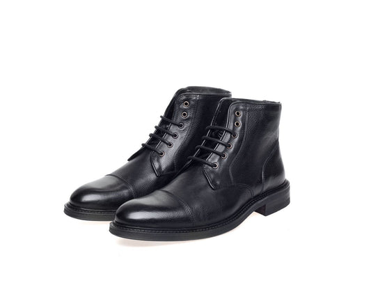 John White Hall Black laceup Shoe