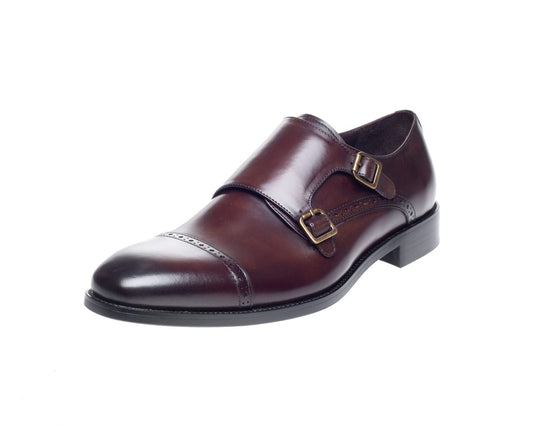 John White Chocolate Double Monk Shoe