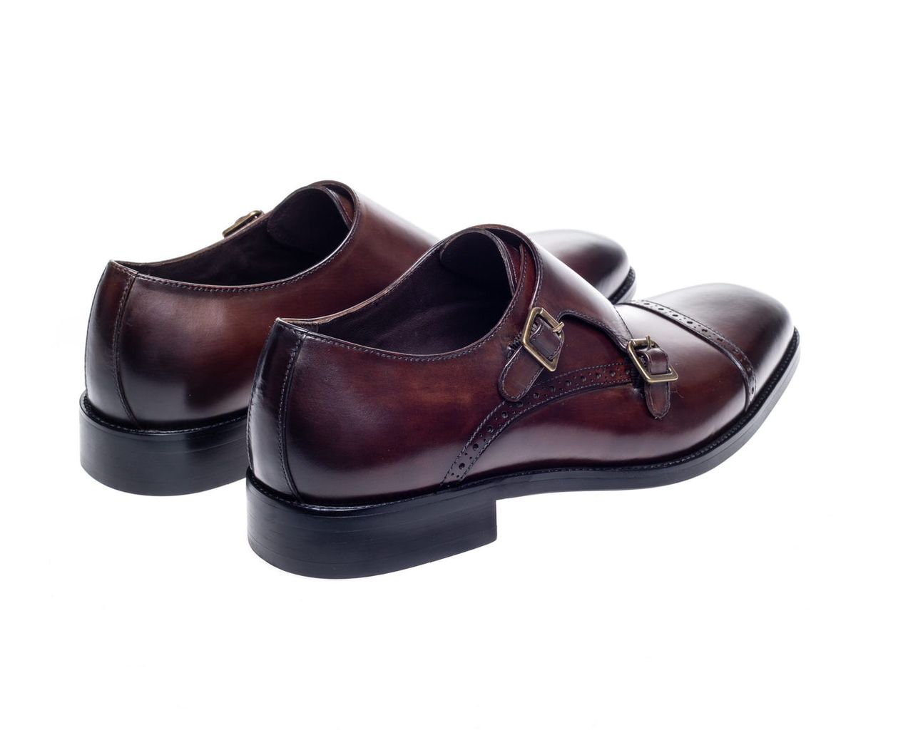 John White Chocolate Double Monk Shoe