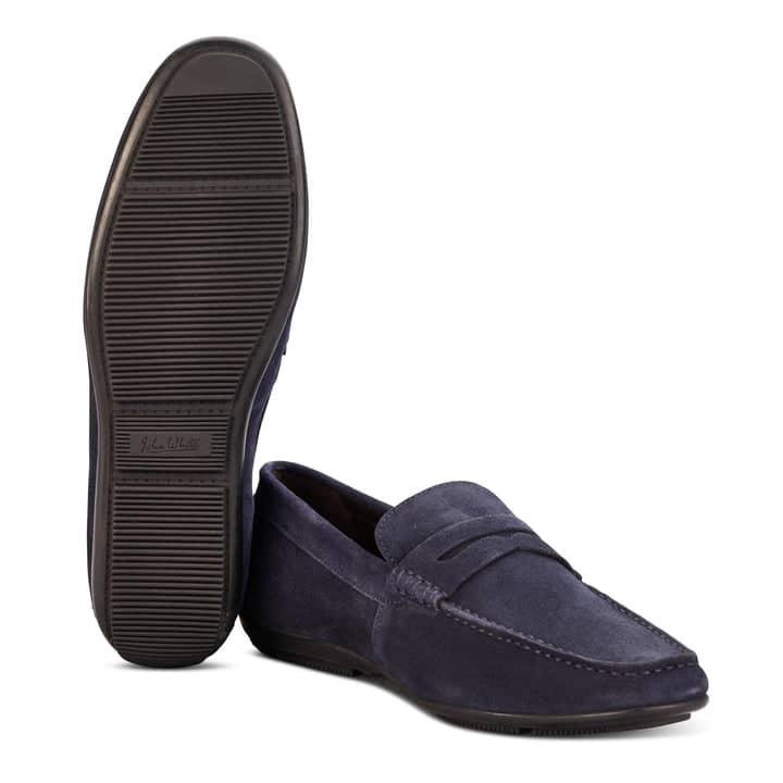 John White Navy Mcqueen Loafer Shoe