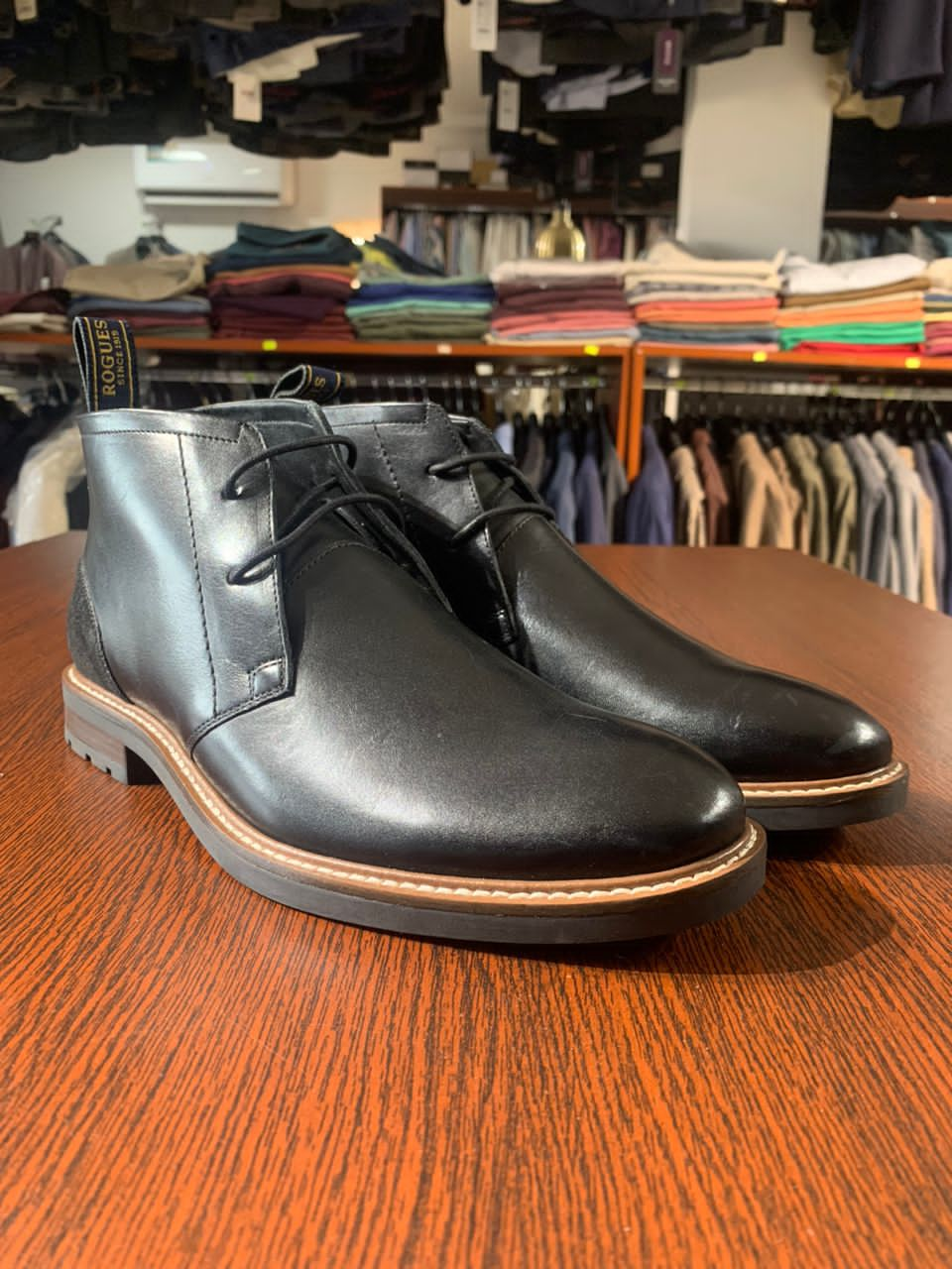 John White Black Chukka Shoe