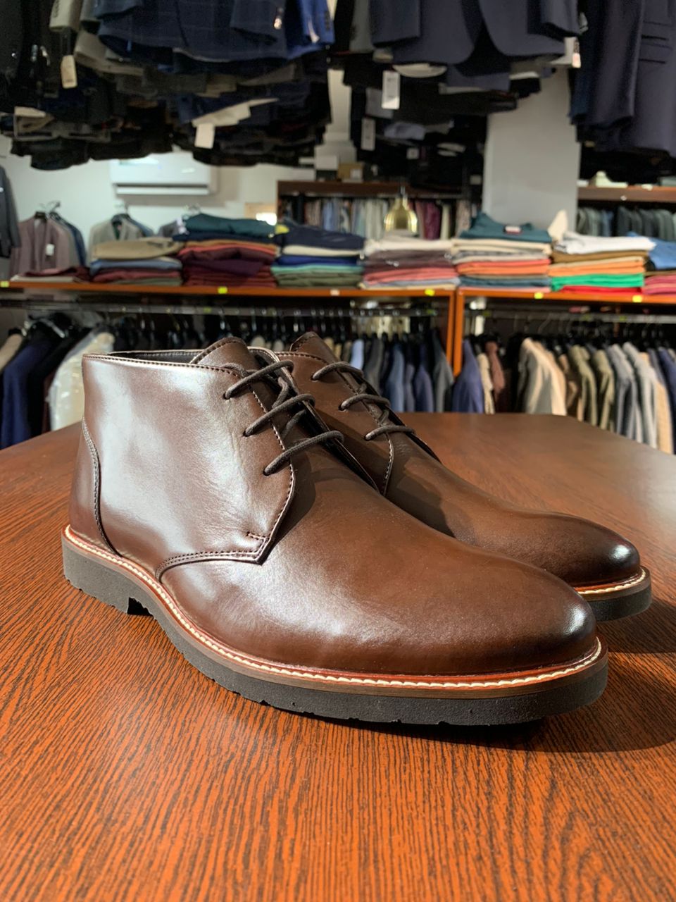 John White Dark Brown Chukka Shoe