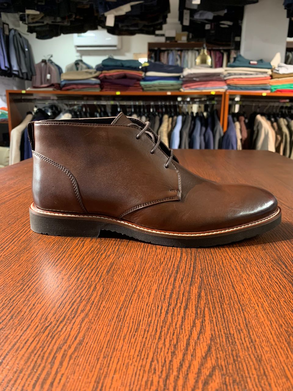 John White Dark Brown Chukka Shoe