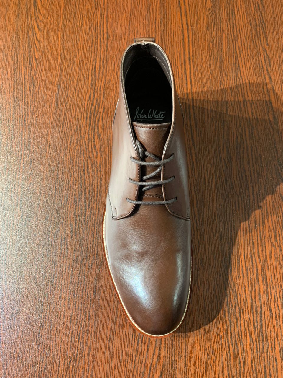 John White Dark Brown Chukka Shoe