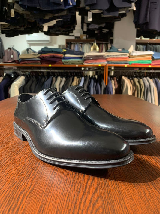 John White Black Derby Shoe