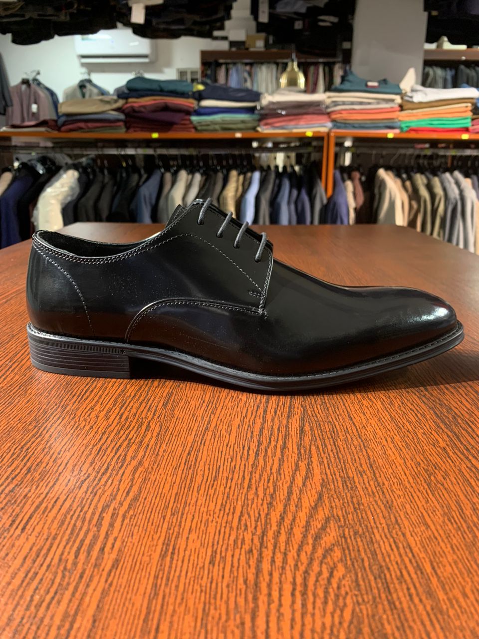 John White Black Derby Shoe