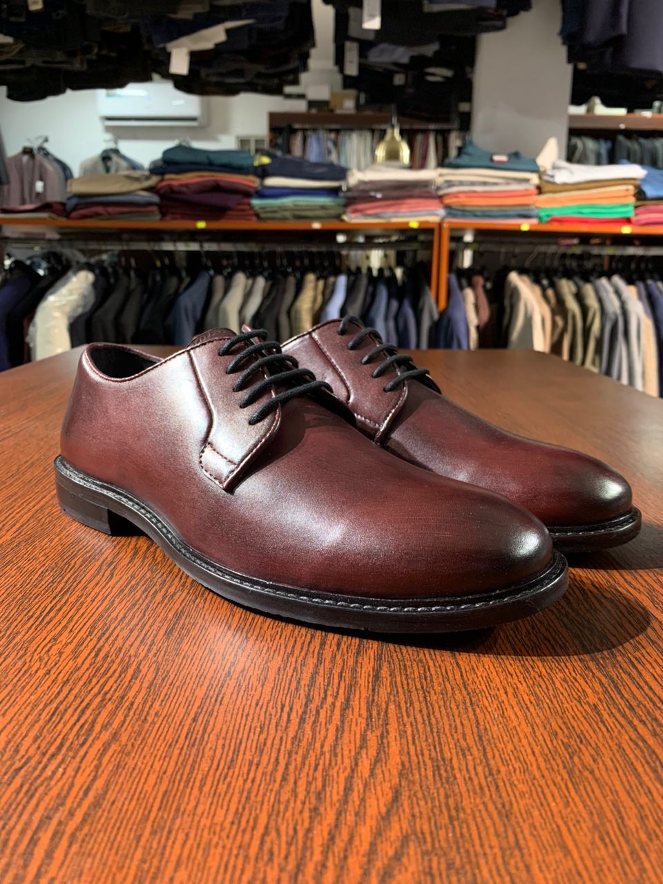 John White Burgundy Derby Shoe