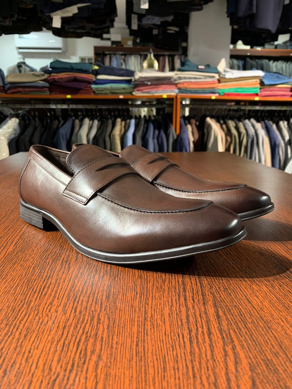 John White Chocolate Penny Loafer Shoe